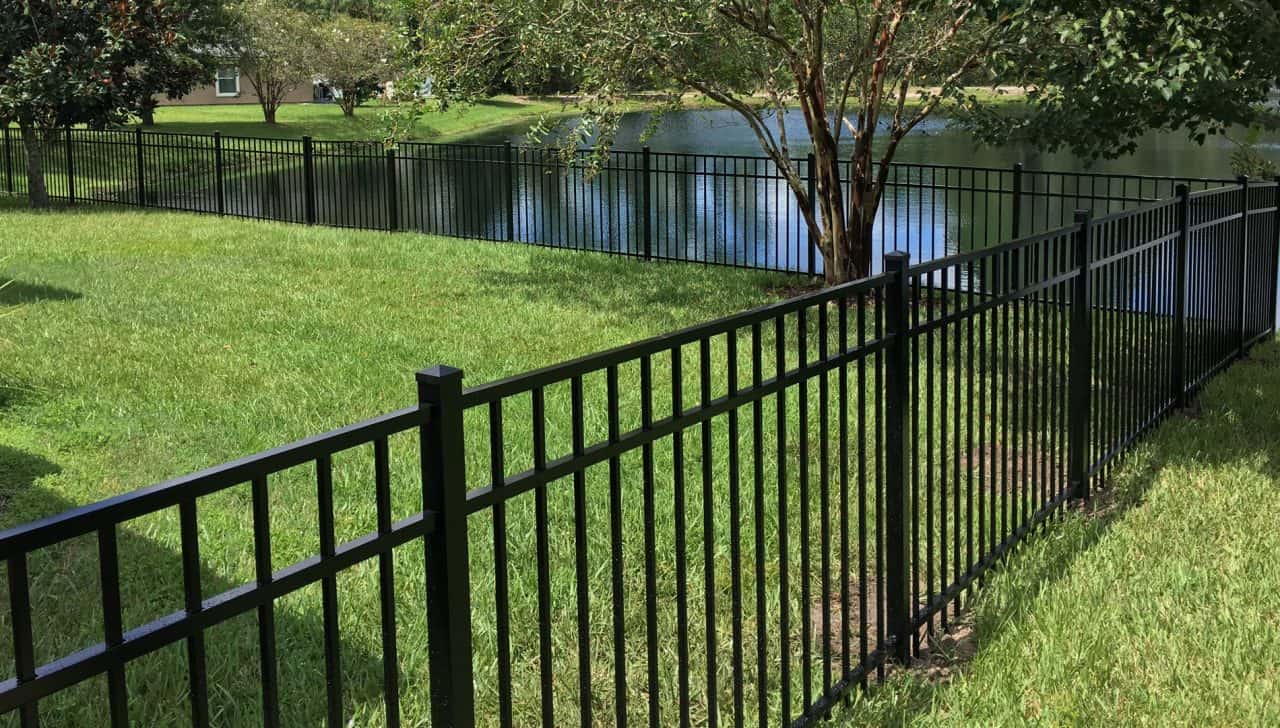 Nocatee Fence Company black aluminum fence
