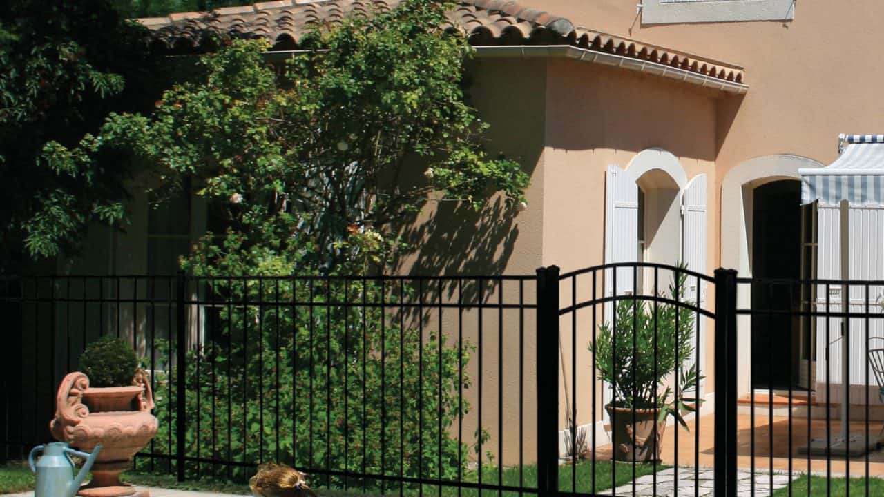 Jefferson fence company black aluminum fence