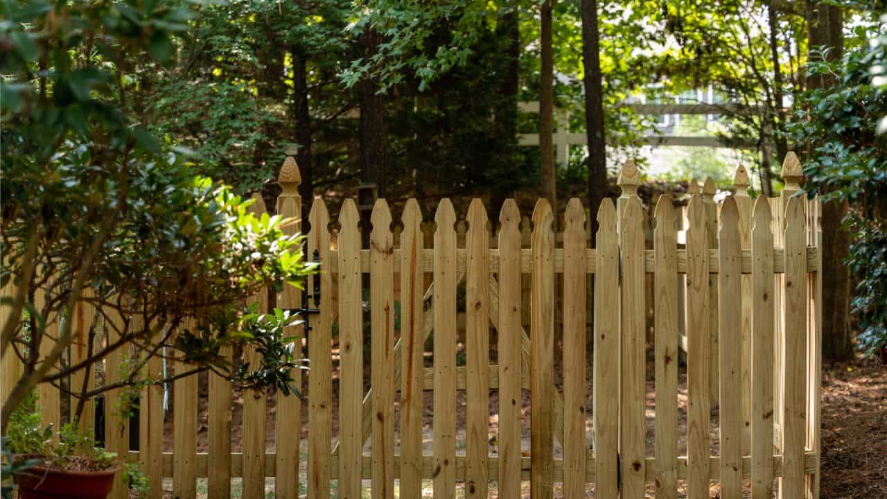 Elgin fence company wood picket fence