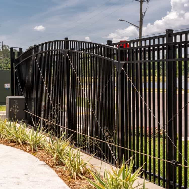 Backyard fence installation